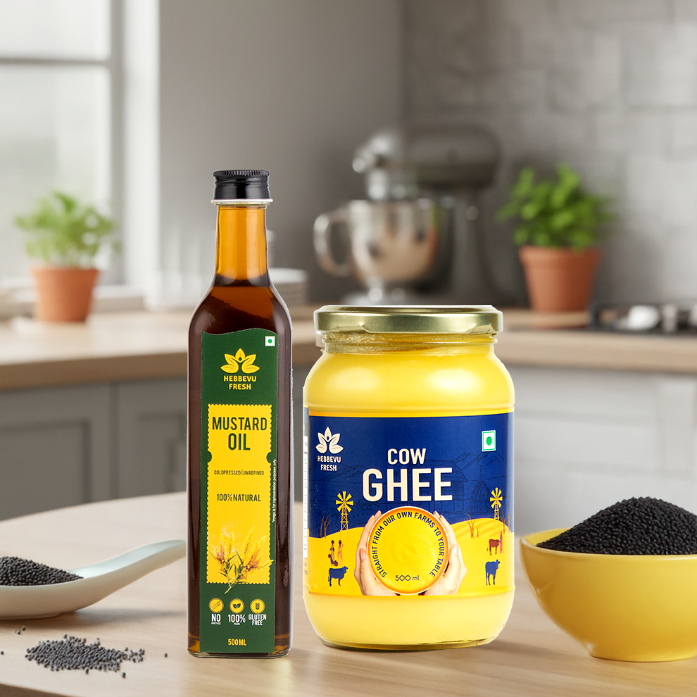 Desi Cow Ghee 500 gm with Musturd Oil 500 ml | Festival Combo Sale