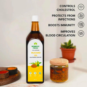 Wood pressed Mustard Oil